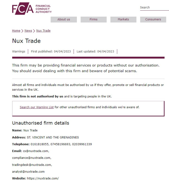 NuxTrade Review – What Are The Risks Of Investing Here