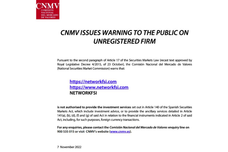 Networkfsi Review – Exposed Scam Broker By Several Watchdogs