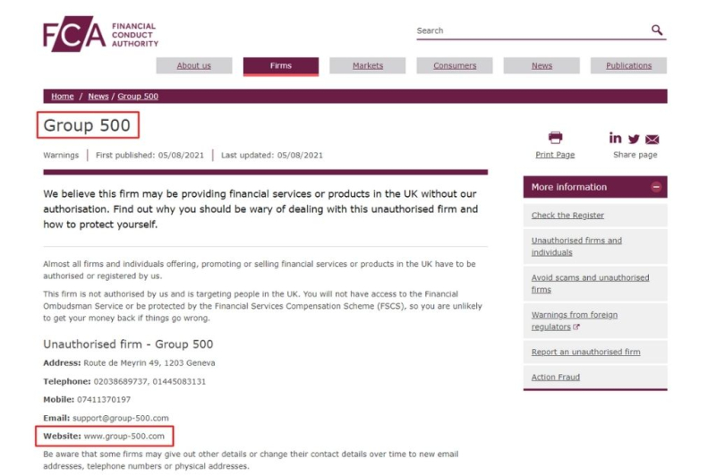 Group 500 Review – Regulatory Warnings Finally Broke Up the Scam
