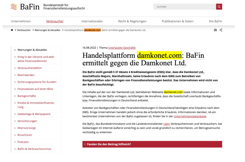 DamkoNet Review – 5 Signs To Recognize This Scam