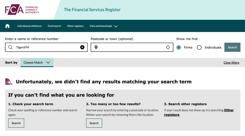 TigersFM Review – Unauthorized And Fraudulent Broker