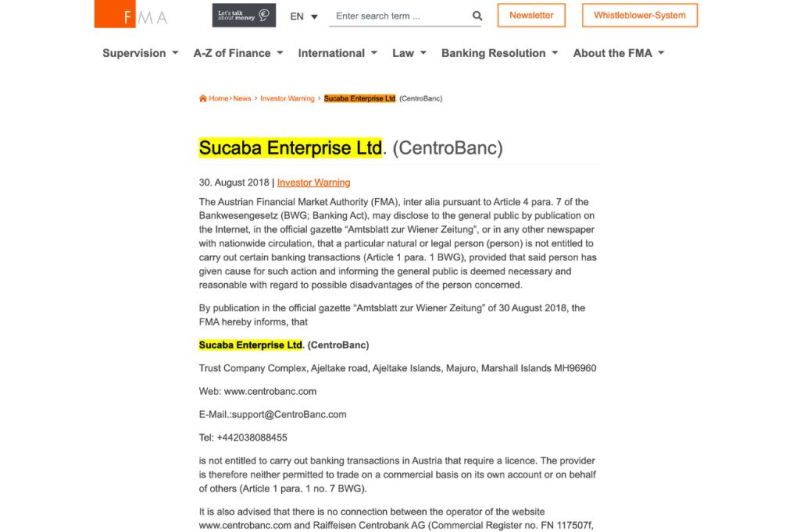 CentroBanc Review – Stay Away From Rcb.at, It’s a Fraudulent Brokerage