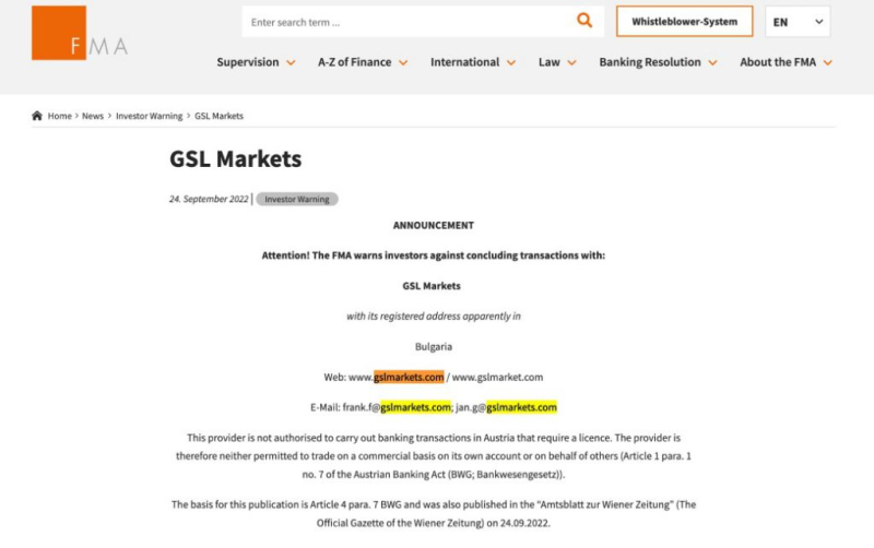 GSL Markets Review – Don’t Let Gslmarkets.com Fool You