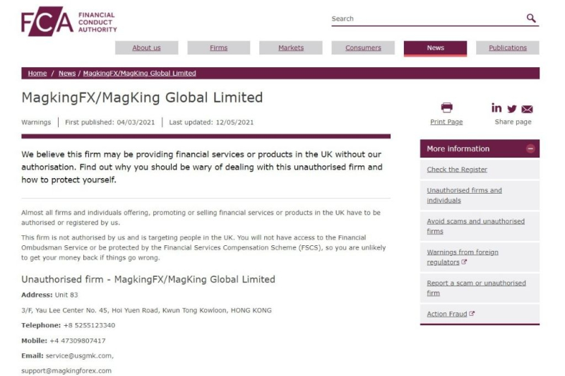 Is MagKing a Legit Or a Scam broker?