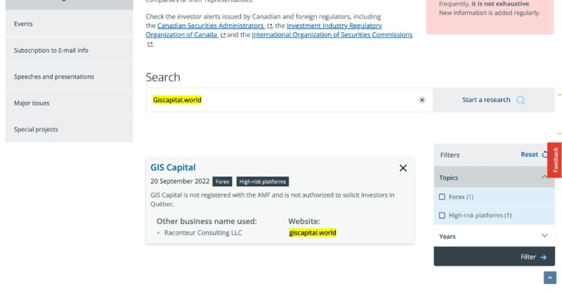 GIS Capital Review – Numerous Warnings Unveiling Swindling Net